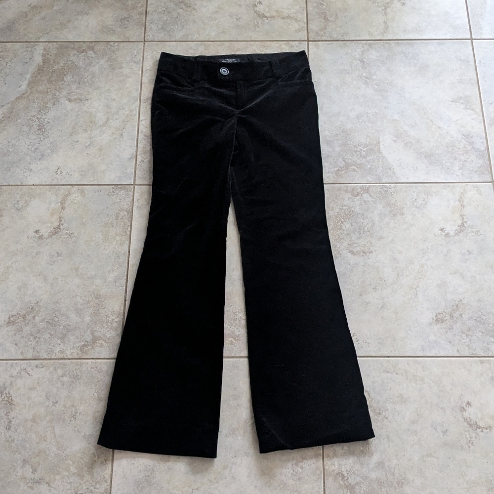Banana Republic Velvet Black Pants size 8 Long